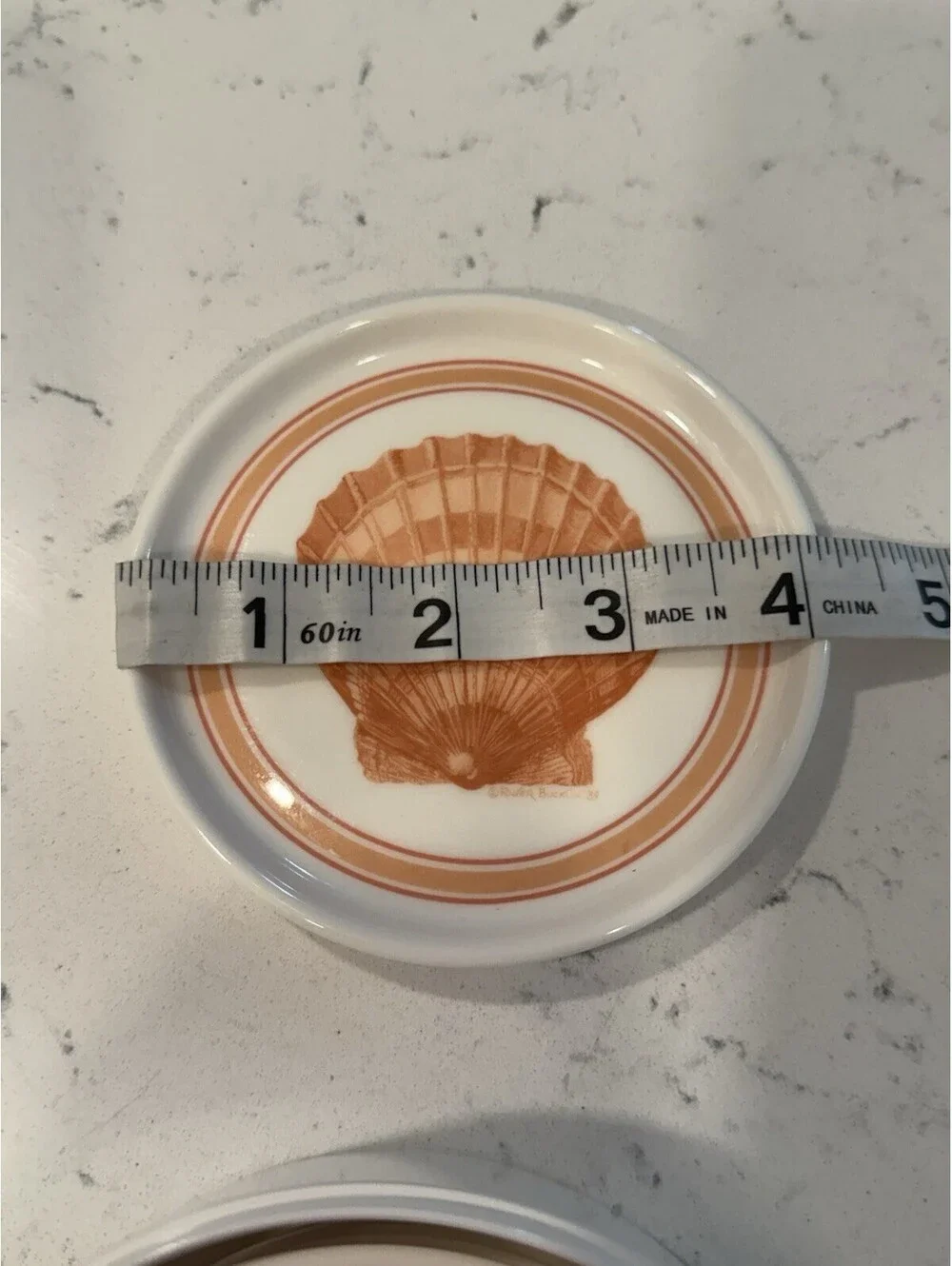 Roger Bucklin Vintage Coasters Set of 5 w/Holder Shell Melamine